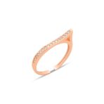 Söğütlü Silver Gümüş rose zirkon taşlı alttan ayarlanabilir dalga yüzük [barcode]