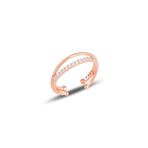 Söğütlü Silver Gümüş rose zirkon taşlı ayarlamalı yüzük [barcode]