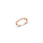 Söğütlü Silver Gümüş rose zirkon taşlı crown yüzük 18