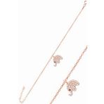 Söğütlü Silver Gümüş rose zirkon taşlı fil bileklik