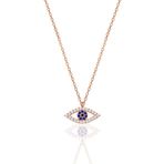 Söğütlü Silver Gümüş rose zirkon taşlı göz kolye [barcode]