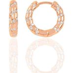 Söğütlü Silver Gümüş rose zirkon taşlı halka küpe [barcode]