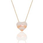 Söğütlü Silver Gümüş rose zirkon taşlı özel tasarım kalbimdeki sır kolye [barcode]