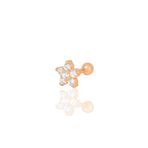 Söğütlü Silver Gümüş rose zirkon taşlı papatya modeli Tragus helix Piercing küpe [barcode]