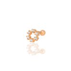 Söğütlü Silver Gümüş rose zirkon taşlı simit modeli Tragus helix Piercing küpe [barcode]