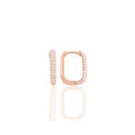 Söğütlü Silver Gümüş Rose Zirkon Taşlı Trend Küpe