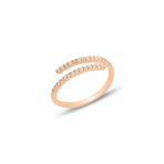 Söğütlü Silver Gümüş rose zirkon taşlı üstten ayarlamalı yüzük [barcode]