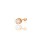 Söğütlü Silver Gümüş rose zirkon tek taş 5 mm Tragus helix Piercing küpe [barcode]