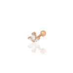 Söğütlü Silver Gümüş rose zirkon üç taşlı Tragus helix Piercing küpe [barcode]