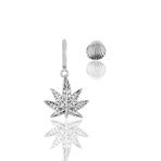 Söğütlü Silver Gümüş yaprak ve midye kombin küpe