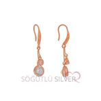 Söğütlü Silver KUPE8207 Zirkon Taşlı Sallamalı Kiraz Kadın Küpe