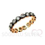 Söğütlü Silver rose elmas montürlü alyans 21