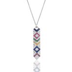 Söğütlü Silver SGTL10155 Gümüş Rodaj Kilim Kolye
