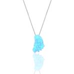 Söğütlü Silver SGTL10230 Gümüş Rodyumlu Opal Taşlı İlk Adım Kolye