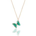 Söğütlü Silver SGTL10303 Gümüş rose zirkon taşlı palmiye kolye