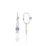 Söğütlü Silver SGTL10472 Rodyumlu Taşlı Balık Göçmen Gümüş Küpe