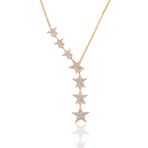 Söğütlü Silver SGTL10679ROSE Gümüş Rose Zirkon Taşlı Kayan Yıldız Kolye