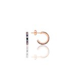 Söğütlü Silver SGTL10693 Rose Renkli Taşlı 13 mm Tamtur Halka Gümüş Küpe