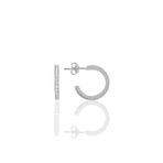 Söğütlü Silver SGTL10694RODAJ Rodyumlu Zirkon Taşlı 16 mm Tamtur Halka Gümüş Küpe