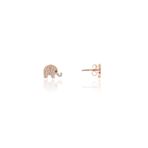 Söğütlü Silver SGTL10801 Rose Zirkon Taşlı Fil Gümüş Küpe