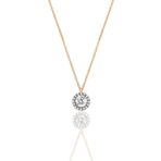 Söğütlü Silver SGTL10853 Gümüş Elmas Montürlü Tek Taş Kolye