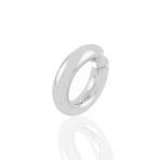 Söğütlü Silver SGTL10886 Rodyumlu Sade Sıkıştırmalı Kalın Kıkırdak Gümüş Küpe