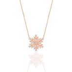 Söğütlü Silver SGTL10888 Gümüş Rose Zirkon Taşlı Kartanesi Kolye
