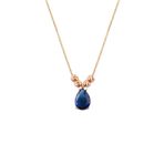 Söğütlü Silver SGTL10989 Gümüş Rose Safir Taşlı Damla Kolye