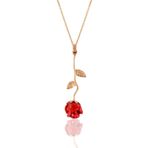 Söğütlü Silver SGTL11143 Gümüş Rose Kırmızı Gül Kolye