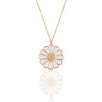 Söğütlü Silver SGTL11144 Gümüş Rose Zirkon Taşlı Papatya Kolye