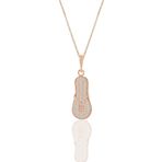 Söğütlü Silver SGTL11202 Gümüş Rose Zirkon Taşlı Terlik Kolye