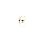Söğütlü Silver SGTL11283 Gümüş Altın Yaldızlı 12 Mm Mini Mercan Renkli Halka Küpe