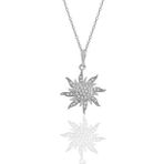 Söğütlü Silver SGTL11611KOLYE Gümüş Rodyumlu Zirkon Taşlı Kar Tanesi Kolye