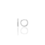 Söğütlü Silver SGTL11738 Rodyumlu Zirkon Taşlı 10 mm Tragus Piercing Helix Kıkırdak Gümüş Küpe