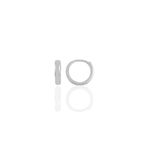 Söğütlü Silver SGTL11740 Rodyumlu Zirkon Taşlı 11 mm Tragus Piercing Helix Kıkırdak Gümüş Küpe