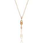 Söğütlü Silver SGTL11876 Gümüş Rose Zirkon Taşlı Ok Kolye