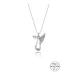 Söğütlü Silver SGTL20529 Gümüş Swarovski Taşlı Pırlanta Modeli Kadın Kuğu Kolye
