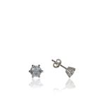 Söğütlü Silver SGTL4514 Swarovski Tek Taş Gümüş Küpe