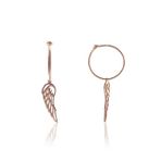 Söğütlü Silver SGTL5648 Kanat Modeli Rose Gümüş Küpe