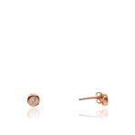 Söğütlü Silver SGTL7934 925 Ayar Gümüş Rose Zirkon Taşlı Mini Pırlanta Modeli Tek Taş Küpe