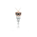 Söğütlü Silver SGTL7950 925 Ayar Gümüş Rose Zirkon ve Onix Taşlı Sonsuz Annem Kolye