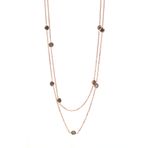 Söğütlü Silver SGTL8538 Gümüş Rose Onix Sıra Taşlı Kadın Kolye