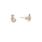 Söğütlü Silver SGTL8678 Rose Zirkon Taşlı Minik Salyangoz Gümüş Kadın Küpe