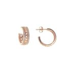 Söğütlü Silver SGTL8705 Rose Yarım Halkalı Zincir Modeli Gümüş Kadın Küpe