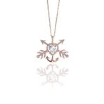 Söğütlü Silver SGTL8747 Rose Renk Gümüş Kalpli Çapa Ok Kadın Kolye