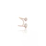 Söğütlü Silver SGTL8981 Rose Damlalı Zirkon Taşlı Kıkırdak Gümüş Küpe