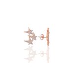 Söğütlü Silver SGTL9471 Zirkon Taşlı Yıldızlar Gümüş Küpesi