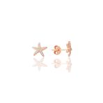 Söğütlü Silver SGTL9725ROSE Zirkon Taşlı Deniz Yıldızı Gümüş Küpe