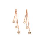Söğütlü Silver SGTL9842ROSE Beyaz Taşlı Rose Halka Gümüş Küpe