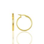 Söğütlü Silver SGTL9930GOLD Gümüş 24 Mm Altın Rengi Halka Küpe